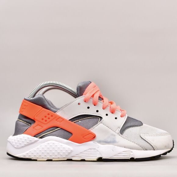 NIKE AIR HUARACHE SIZE 7Y YOUTH RUN PURE PLATINUM LAVA GS RUNNING WOMENS 8.5 - Picture 3 of 10